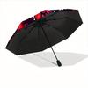 1 pièce Ornement Papillon Parapluie Automatique Design 8 Côtes Compact Engrenage pour Voyage en Plein Air, Cadeau de Vacances Parfait  yy250827028