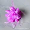 DIY feather flower handmade mesh fabric pearl feather headdress head flower show photo accessories wrist flower hairpin DIY