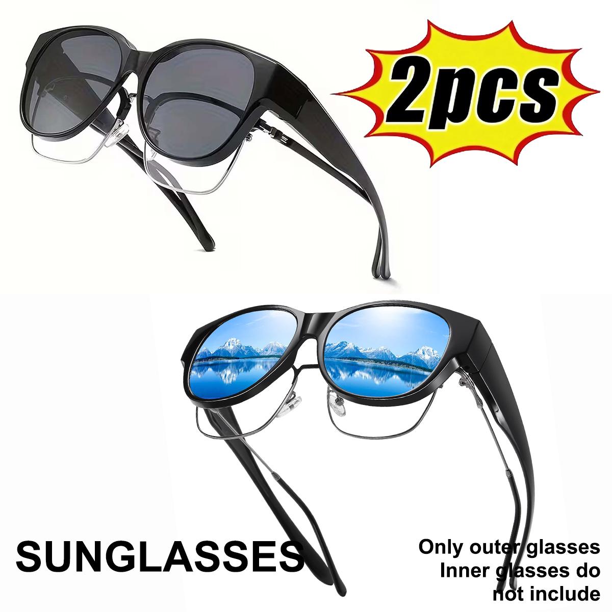 

2 pack Sunglasses Fit Over Glasses, Sunglasses for Women to Go Over Glasses UV Protection Lightweight T03