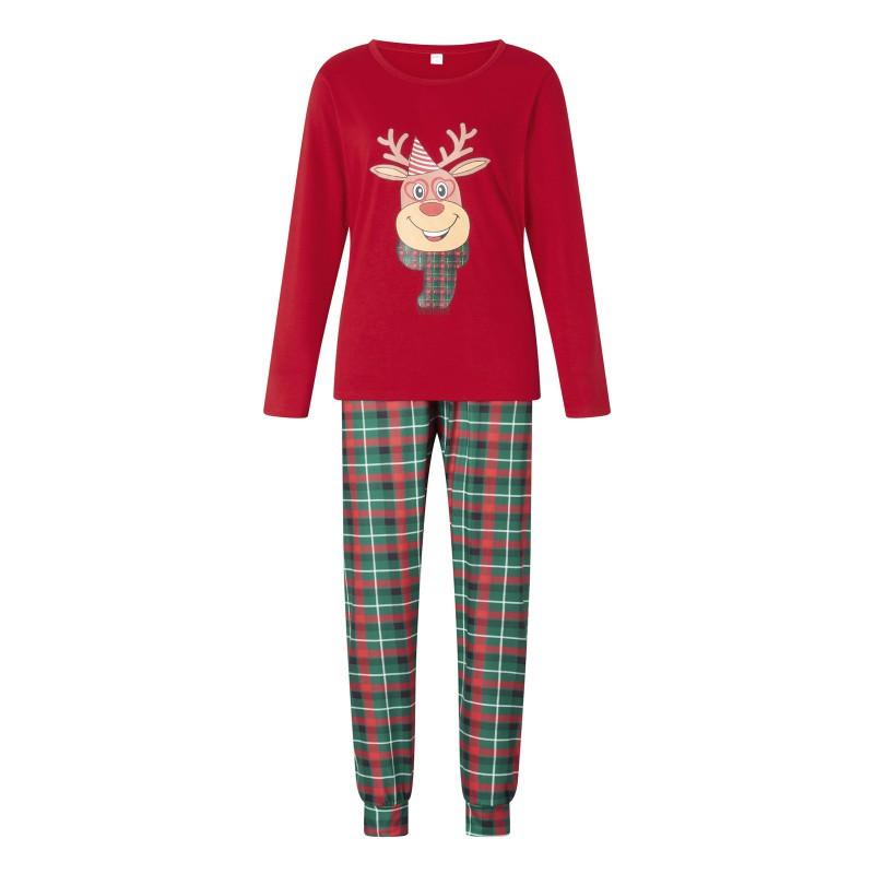 2026 Christmas Plaid Print Family Matching Pajamas Set Soft Home Loungewear