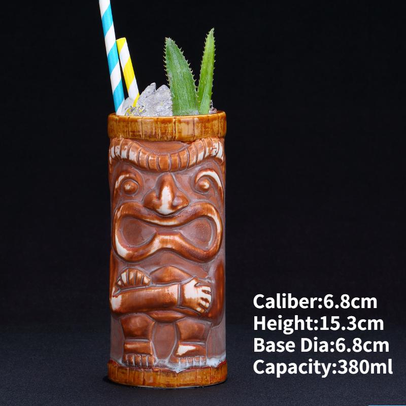 

Керамическая кружка Тики Гавайи Креативная коктейльная чашка Easter Island Tiki Mugs Хэллоуин Подарок для Барного Инструмента 250-750ml