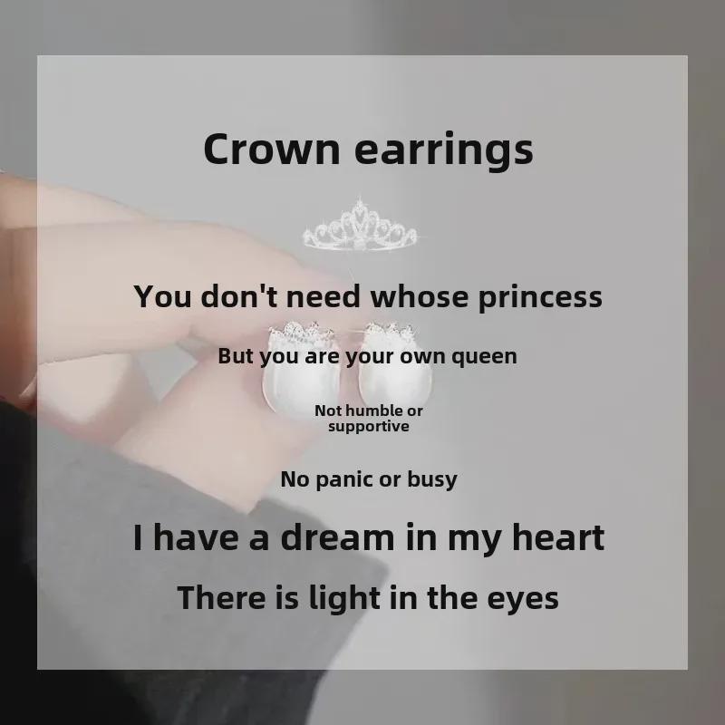 2023 Nowe Srebrne Kolczyki S925 Korona Perła dla Kobiet: Elegancki, Wszechstronny Luksusowy Design