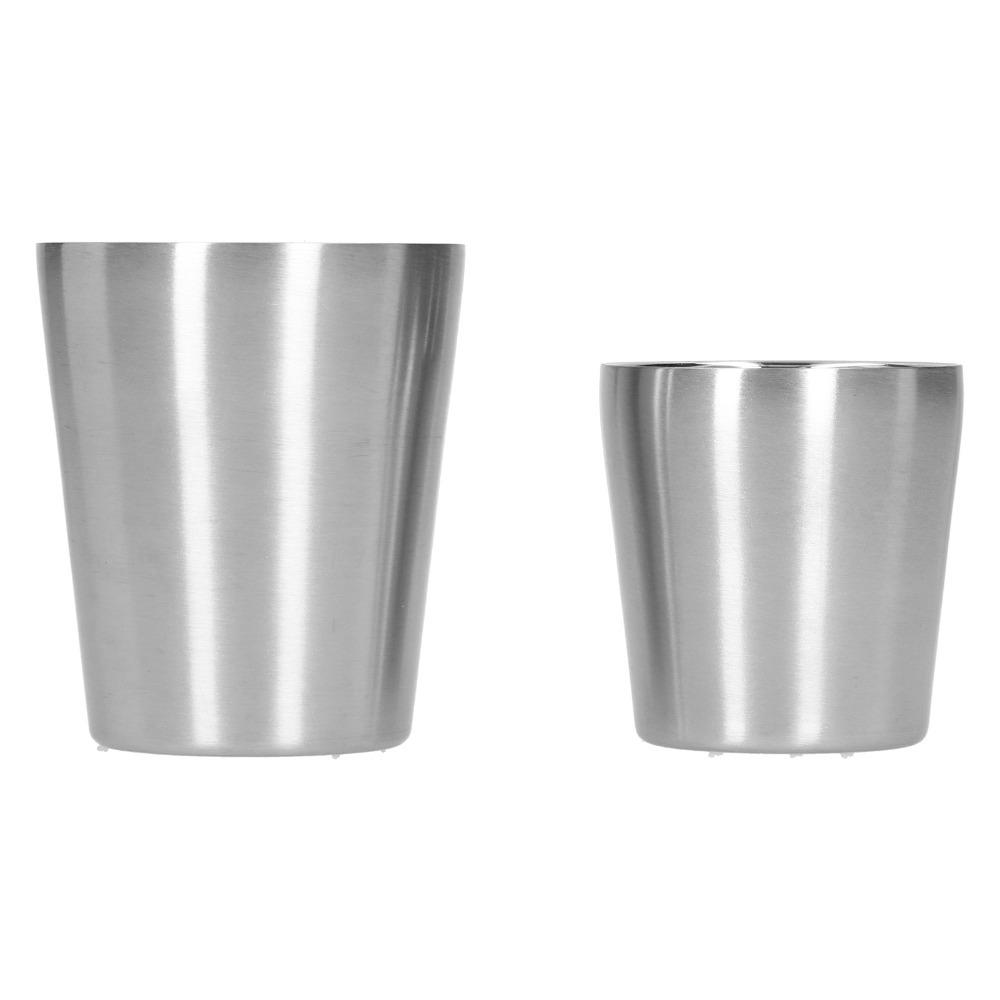 2pcs Set 304 Stainless Steel Stainless Steel Mugs 180ml 300ml Coffee Wine Cups For Beer Wine