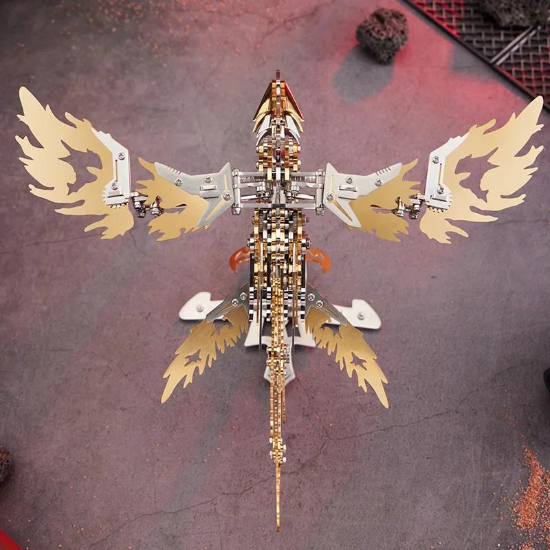 Children'S Puzzle Adult Gift 3D Puzzle Punk Mechanical Phoenix Diy Creative Assembly Metal Model Kit
