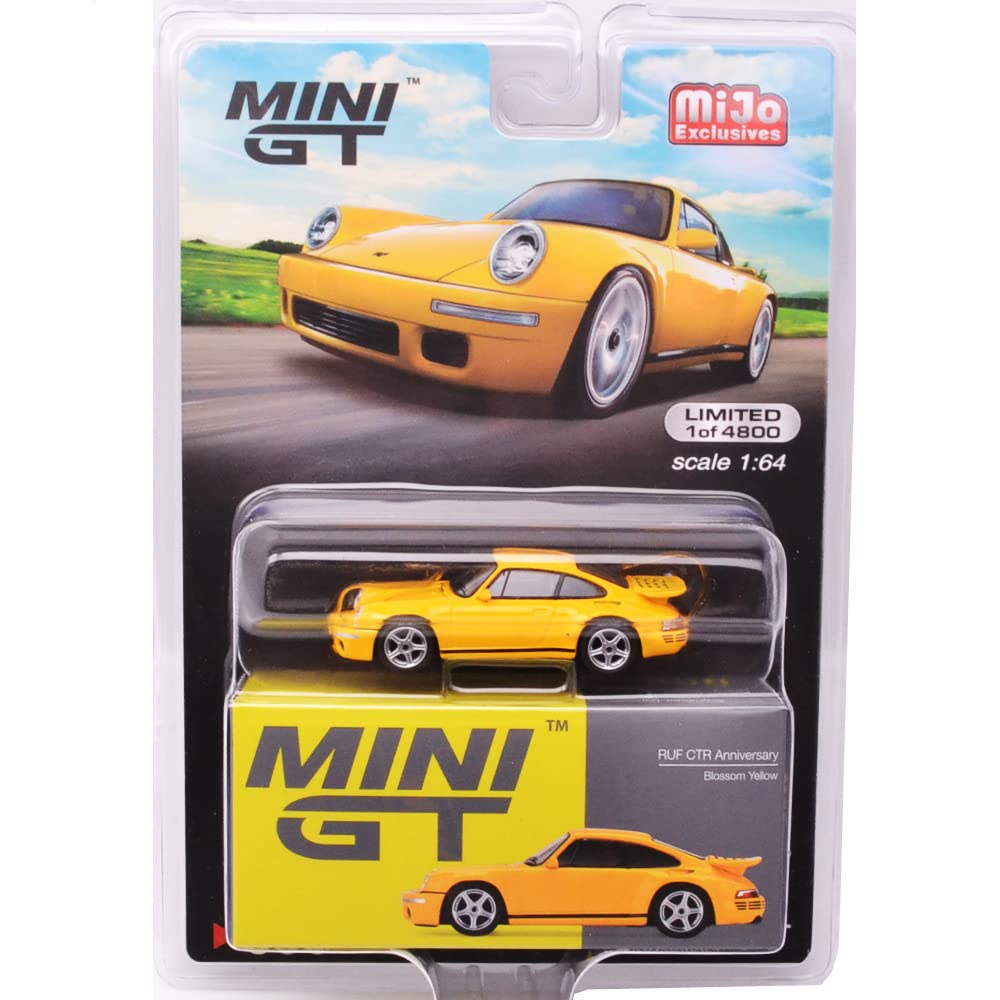 MINI GT Scale Model MIJO EXCLUSIVE RUF CTR ANNIVERSARY LHD Exclusive Porsche Ruf CTR Anniversary 164 - (BLOSSOM YELLOW) - (MiJo (Blossom Yellow)