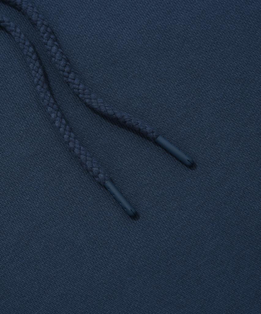 Oversized Small Authentic Logo Hoodie Dark Blue