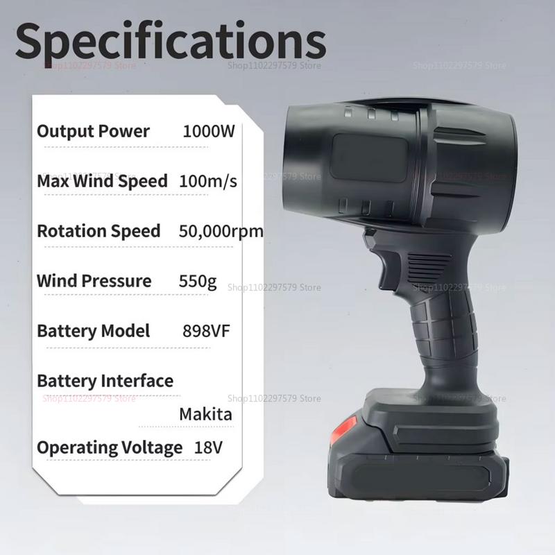 Elektryczna dmuchawa do liści Turbowentylator Ręczne narzędzie do czyszczenia śniegu i piasku Zasilane sprzęt do czyszczenia podwórka, ogrodu, bez baterii