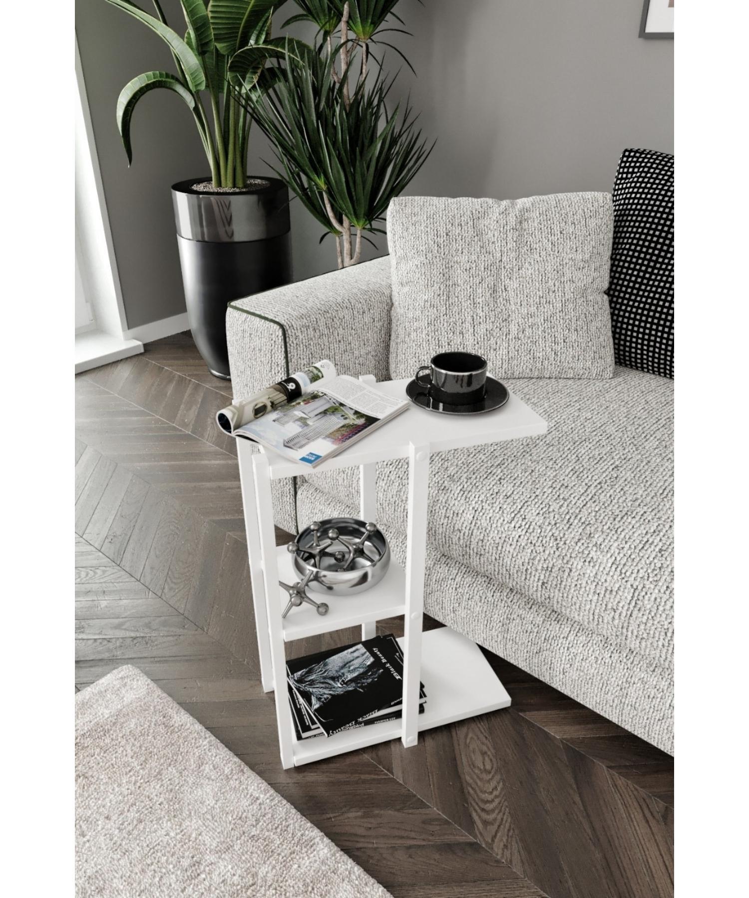 

Carnival White C Coffee Table Side Table Sofa Table Nesting Table Wooden Mdf Service Table