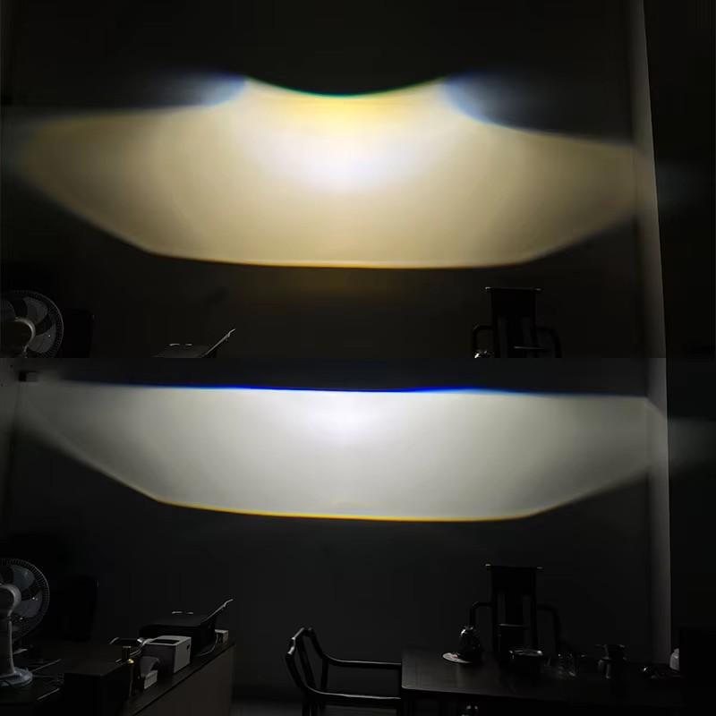 2.0 Universal Bi-led Fog Lights HD Lens White Light Yellow Light 12V Car LED Fog Lamps Projector Lens Waterproof