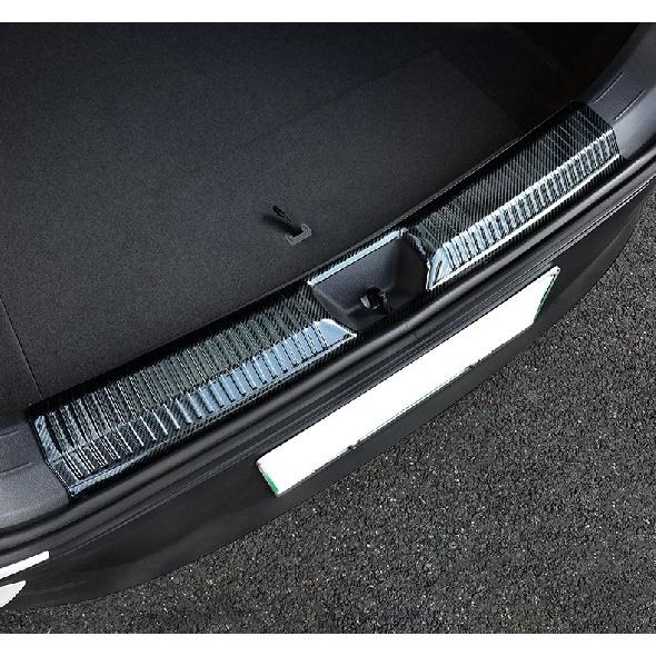 Car modified For Volkswagen ID.4 - Steel carbon fiber Rear Trunk ide Bumper Protector cover sill guard