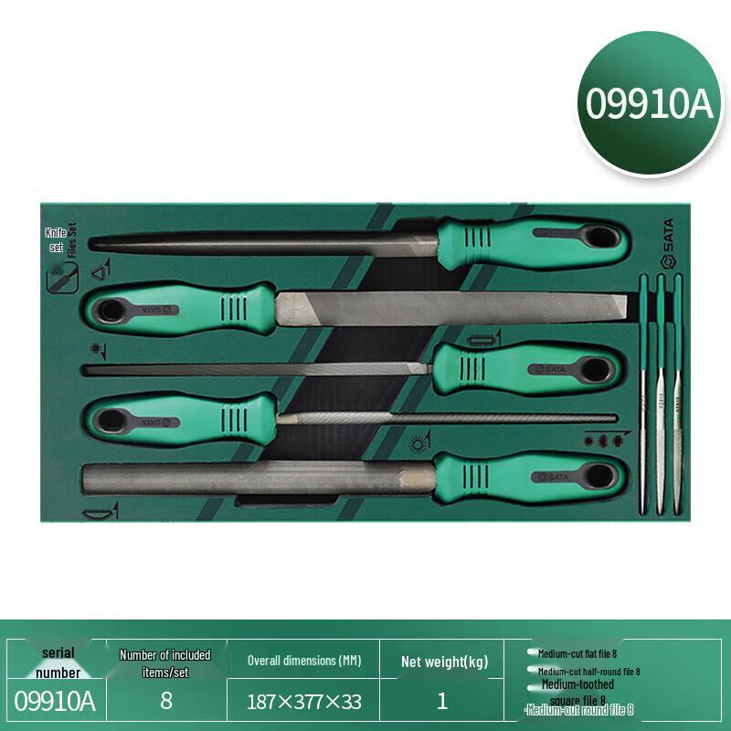 SATA 8-Piece Manual File Set CN plug (adapter included)