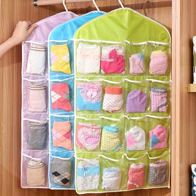 16-Taschen Hängeorganizer für Socken und kleine Gegenstände Perfekt für Schrank Schlafzimmer Lagerung Kleideraufbewahrungstasche an der Wand Dahinter