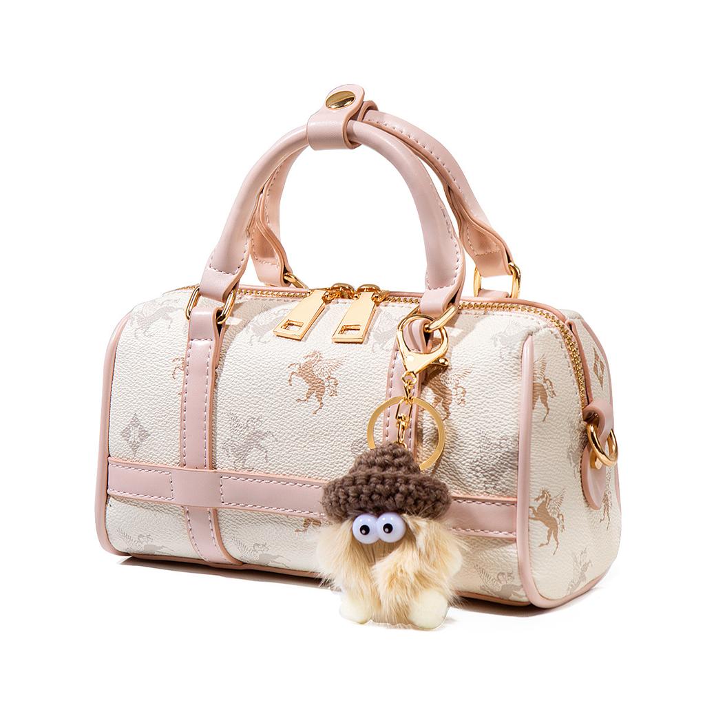 Neue Damen Handheld Schultertasche Mode Bedruckte Boston Barrel Umhängetasche Kissen Tasche Damen