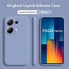 Για Θήκη Poco M6 Pro Για Xiaomi Poco M6 Pro Θήκες Coque Μαλακή Πρωτότυπη Υγρή Σιλικόνη Κάμερα Πλήρης Κάλυψη Πίσω Θήκη Poco M6 Pro