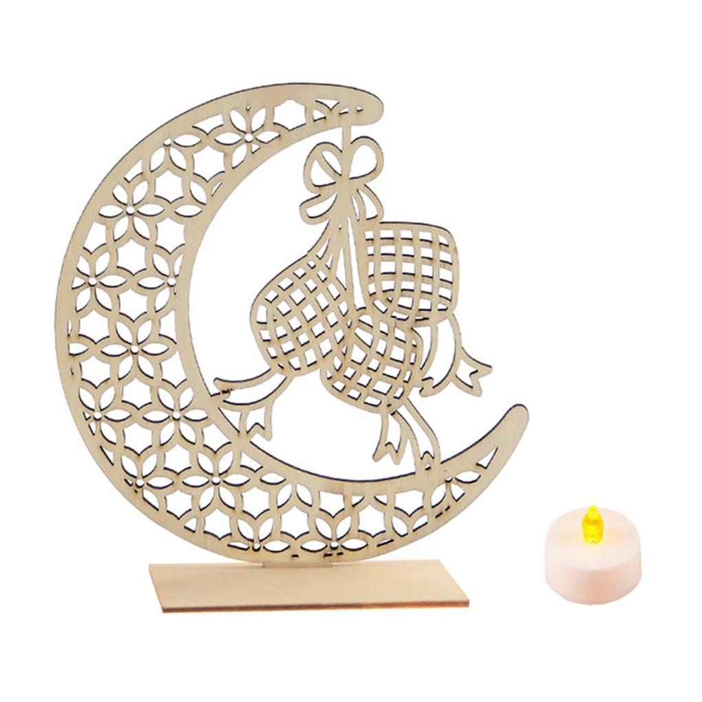 

Wood Ornament LED Wooden Decoration Desktop DIY Wood Decor Home Hotel Table Ornament