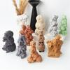 3D Cute Stacked monkey candle silicone mold lovely animalcake chocolate silicone mold rabbit tortoise bear resin silicone mold