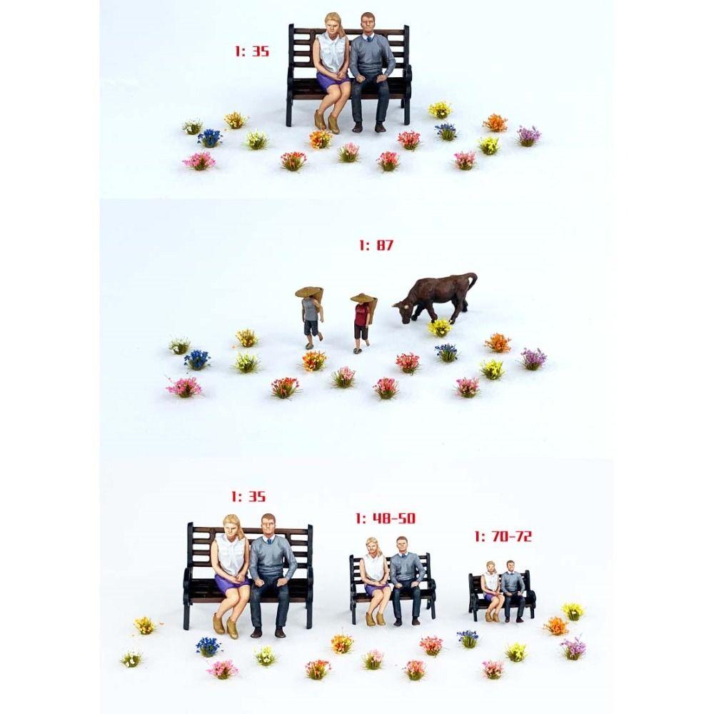Railway Train Static Grass Tuft Simulation Mini Flower Tuft Miniature Flower Grass  Sand Table