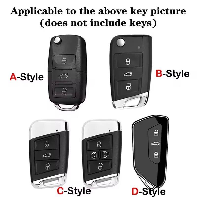 AAAJC1 Zinc Alloy Car Remote Control Key Case Cover Holder Shell Fob for Skoda Kodiaq Protection Key Chain Buckle Keyless Accessories