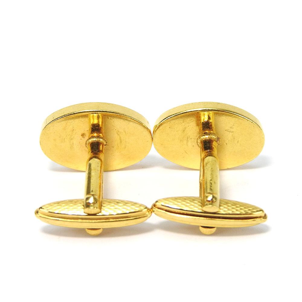 Used Dunhill Cuffs Metal Gold Gold Plating