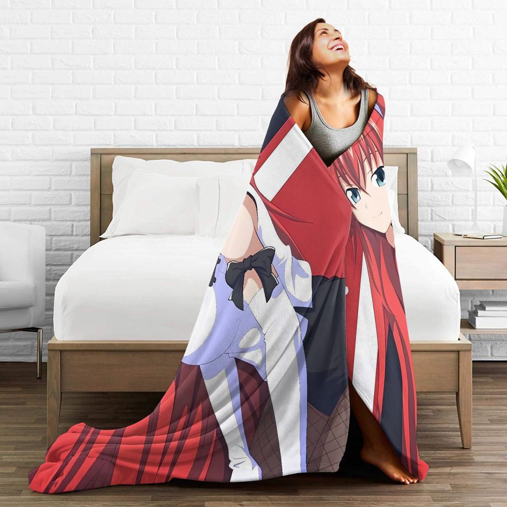 High School DxD  Blanket Quality Warm  Bedding Throws Winter Girls Boys Couch Bed Funny Bedspread