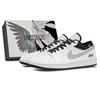 Air Jordan 1 Cushioning Breathable Low Top Vintage Basketball Shoes Unisex White 553558-132(Team1117-Box)