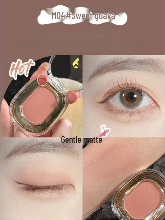 FAICCIA Smoky Pink Single Eyeshadow - Reduces Puffiness, Sheer Nude Makeup, Macaron Gray Shade #221