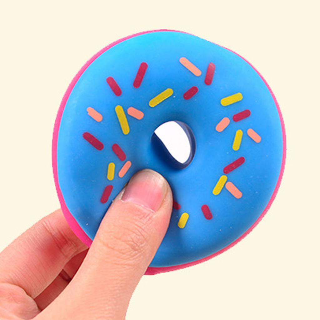 Donut-Form Slow Rising Quetschspielzeug Weicher PU-Schaum Stressabbau Handgehaltenes sensorisches Spielzeug für Zuhause Büro Schule Dekoration