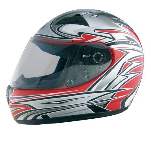 TNK Kogyo Speed Pit Kids Full Face 51078 ZK-1 Red/Silver (54-56)
