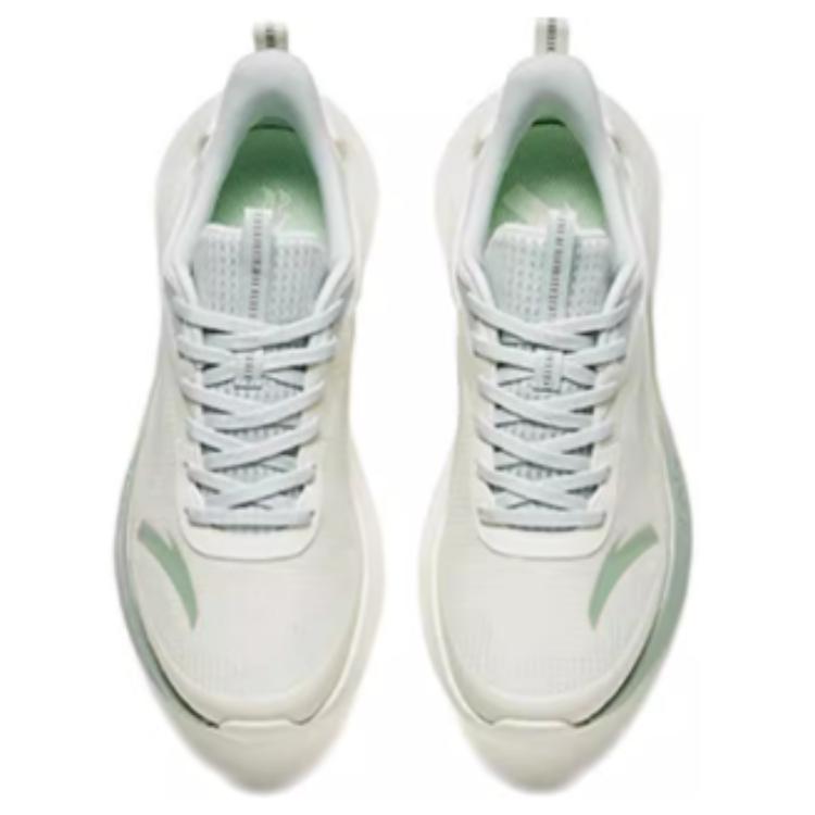 Anta Poison Dart 1 Comfortable Casual Shock Absorbing Breathable Low Top Running Shoes Women sneaker White Green 122215580R-8