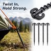 Plastic Tent Stakes with Screw Design For, 6 Pack