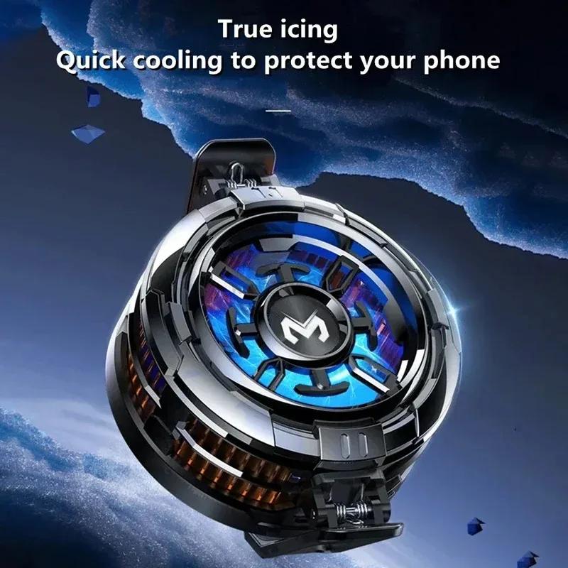 MEMO CX08 Mobile Phone Ice Cooler Magnetic Cooling Fan Case Radiator For PUBG Gaming Back Clip Cool Heat Sink For Smartphones