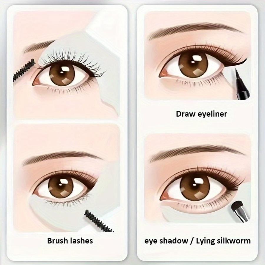 3 pcs Eyebrow Line Eyelash Helper Crescent Shaper Multi-Function Makeup Tools for Beginners Eyeshadow Palette Contour Brush