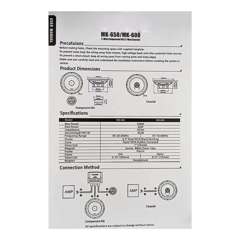Enhancing Sound Experience Car Coaxial Speaker Wide Compatibility for Short Trips & Gatherings Superior Music Experience
