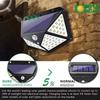 1-4Pcs 100 LED Solar Wall Light Outdoor Solar Lamp PIR Motion Sensor Solar Powered Sunlight Street Lantern for Garden Decoration