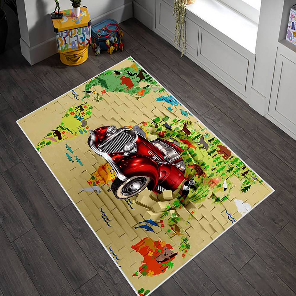 

Mosimoso Home MJ042 Детский ковер с нескользящей подошвой в горошек и принтом 50x80 cm
