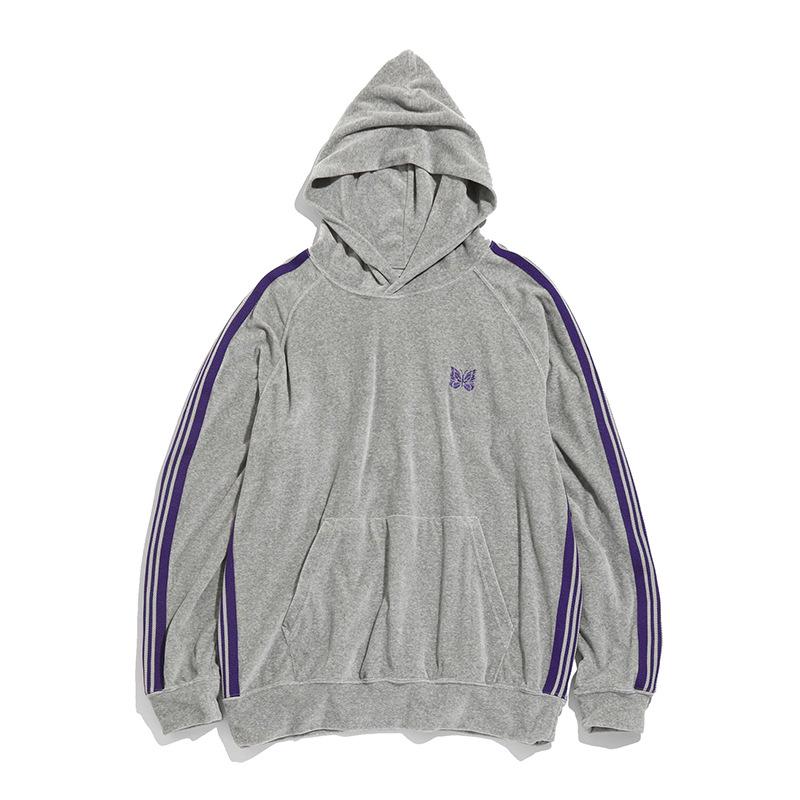 

NEEDLES x AWGE Оксамитова куртка-метелик - Модний спортивний одяг на блискавці в японському стилі S