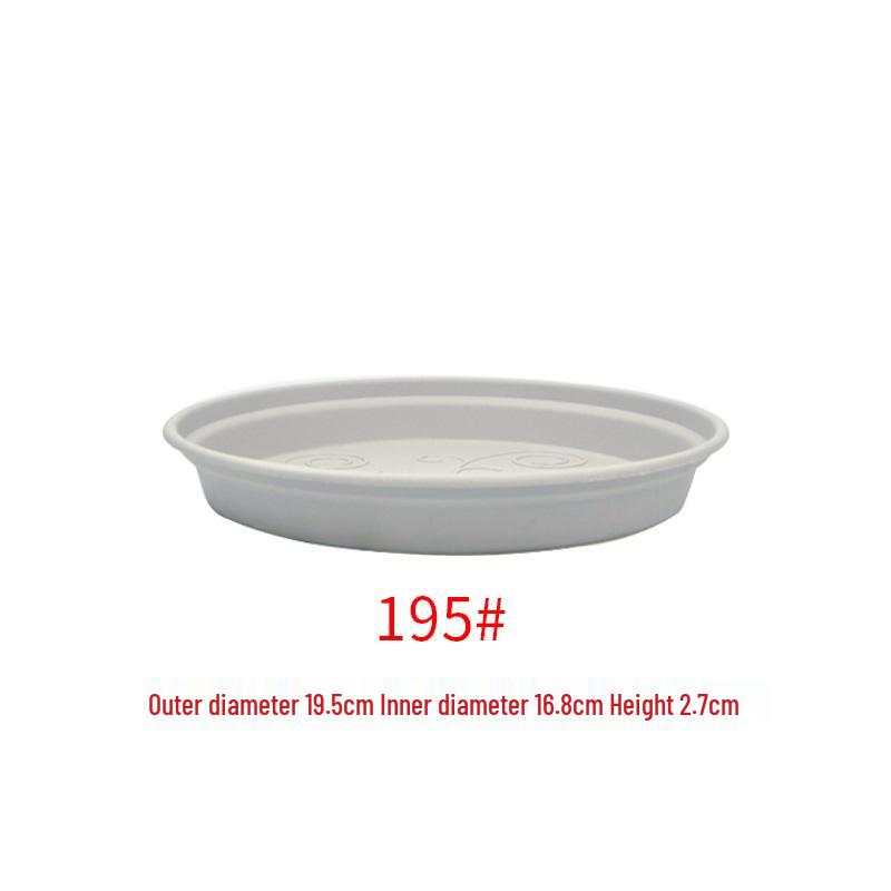 Sun-Resistant Resin Succulent Pot Tray - Deep Round Water Storage Plastic Base