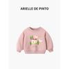 French Arielle De Pinto Girls' Fleece Sweatshirt Autumn and Winter New Baby Top Kidsren's Long-Sleeved T-Shirt