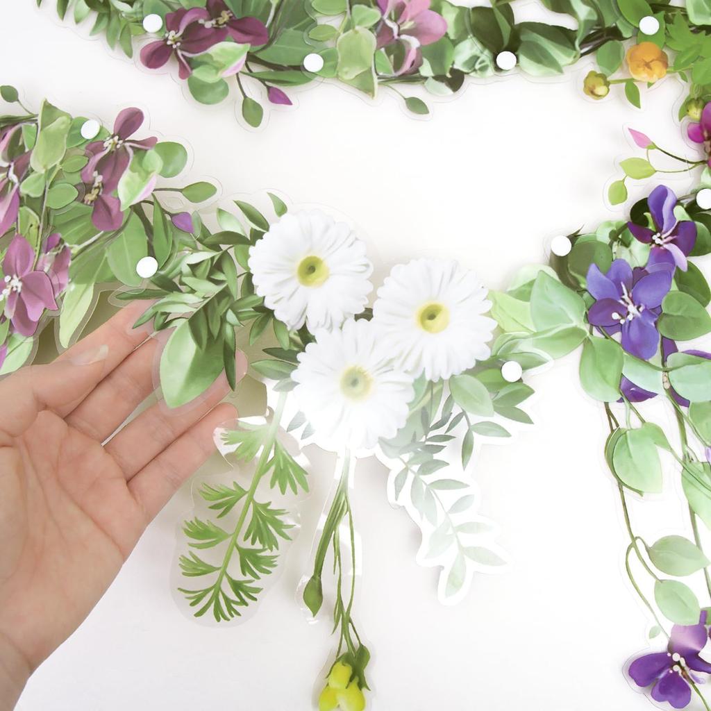 Cheerland Flower Banner Wildflower Garland for Enchanted Garden Party Floral Woodland Theme Picnic Girls Birthday Tea Party Garden Wedding Onederland