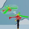 Classic Outdoor Game Handle Pull Line Helicopter Draw Rope Take-Off Small Plane Interactive Educational Toys Children'S Gift