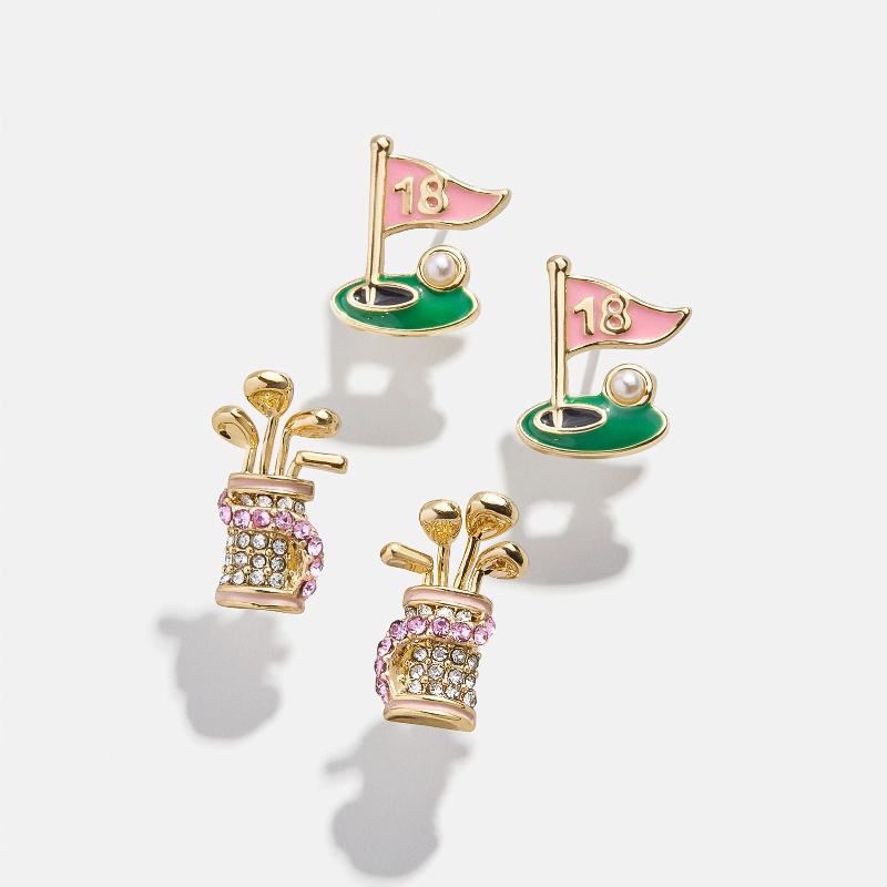 Creative Sports Series Design Stud Earrings For Women Small Cute AsymetricTennis Racket Basketball Golf Earring Fashion Jewelry