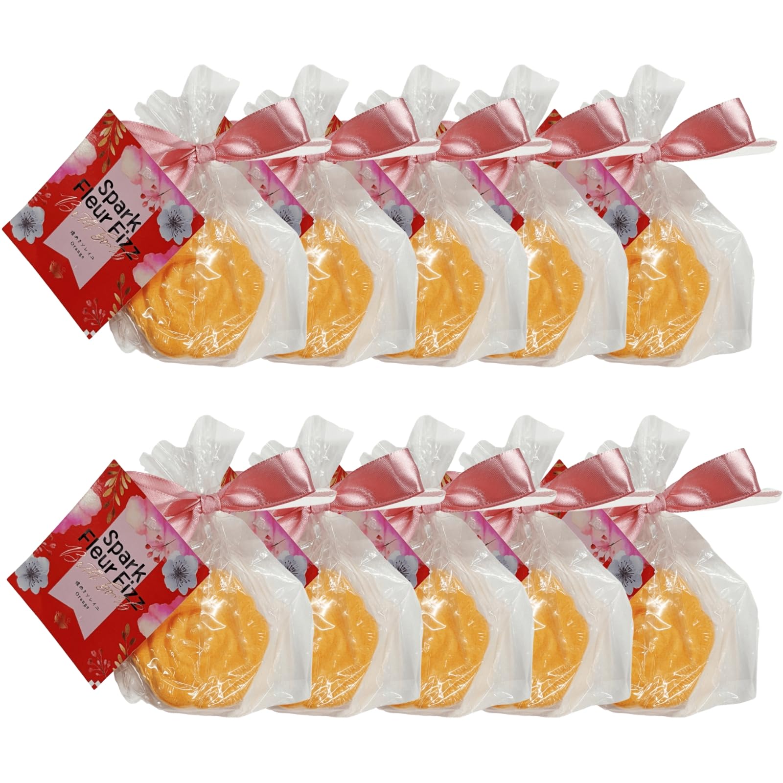 

Bath Gift Individually Perfect for Gifts for and Thank You Gifts Q-FLA Bombs, Carbonated, Orange, 10-Piece Set, Wrapped, Christmas, Women, (Product оранжевый
