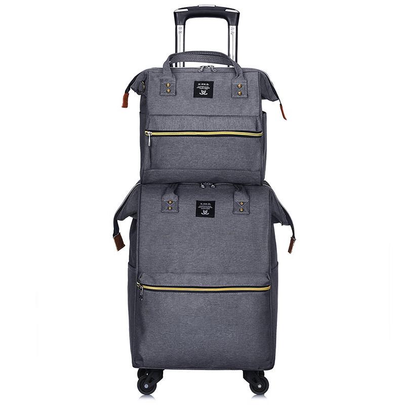 Li Shen Oxford Cloth Rolling Luggage Backpack Set One Size