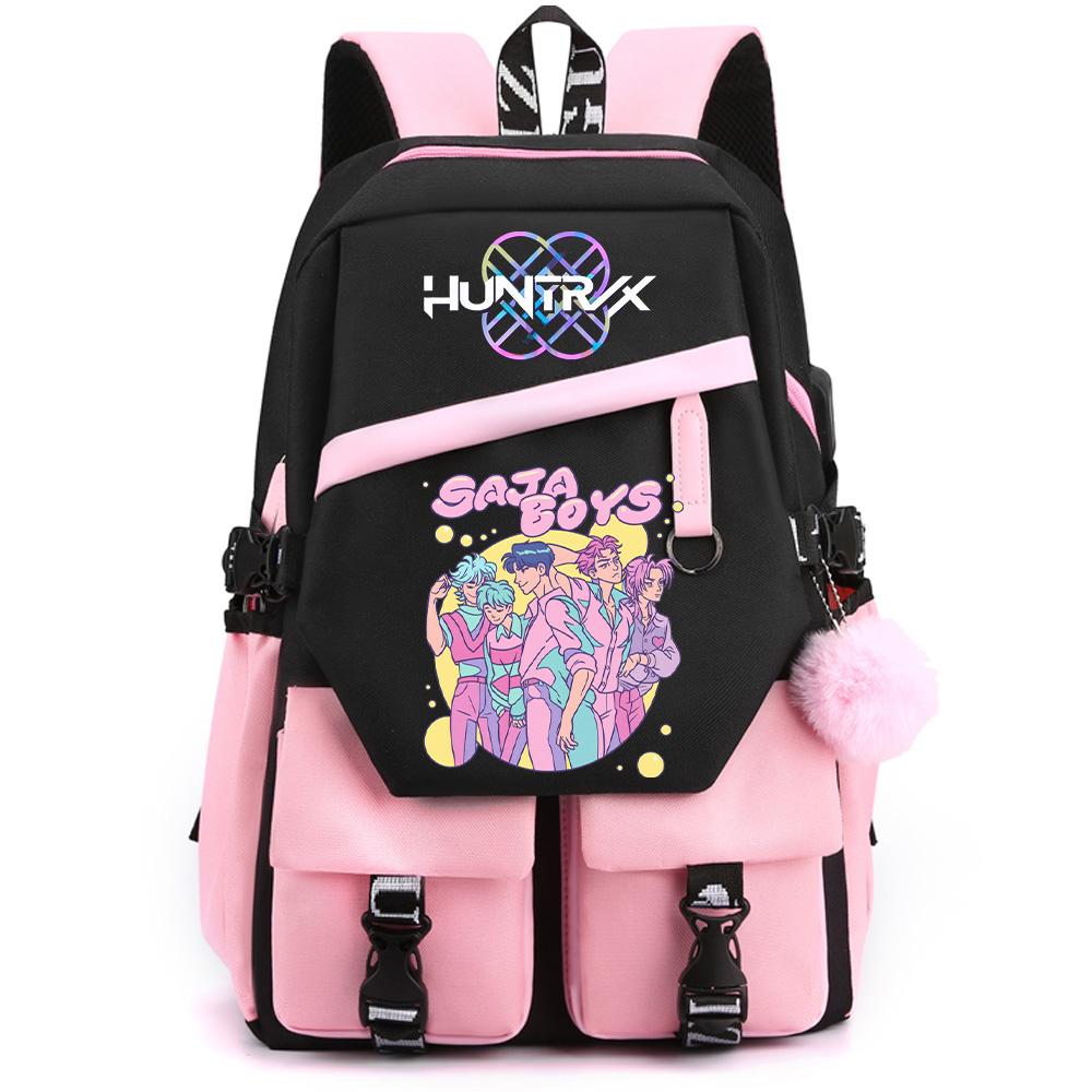 Anime K-pop Demon Hunters Tryckt Ryggsäck med Stor Kapacitet för Tonåring Student Flicka Pojke Tillbaka Till Skolan Bokväska Kvinnor Vattentät Resväska Barn Gåva