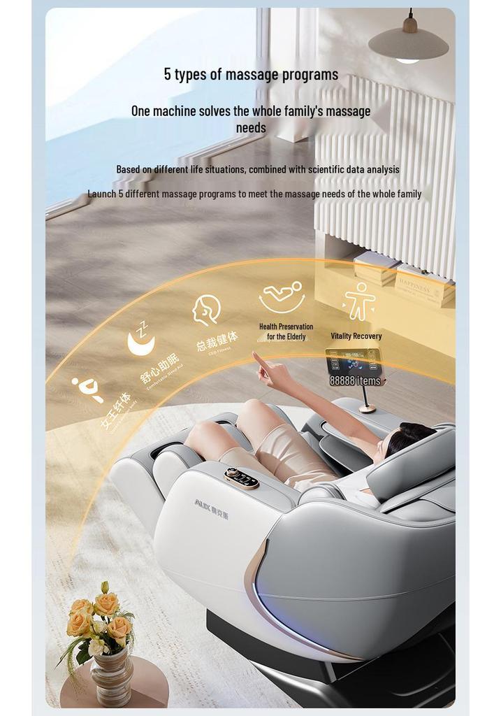Smart AI Full Body Massage Chair with Kneading & Heated Compression