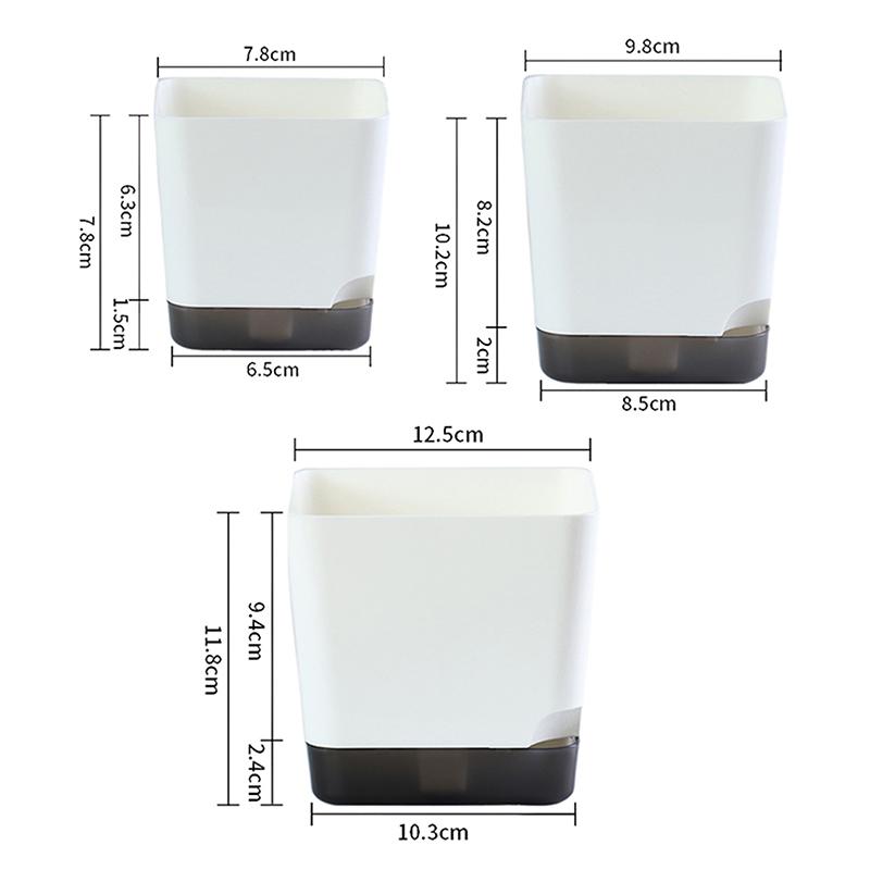 5 Stück Pflanztöpfe Selbstbewässernde Blumentöpfe Selbstbewässernde Pflanzgefäße Mit Abflussloch Transparente Untertasse Reservoir Für Zimmer-Sukkulenten