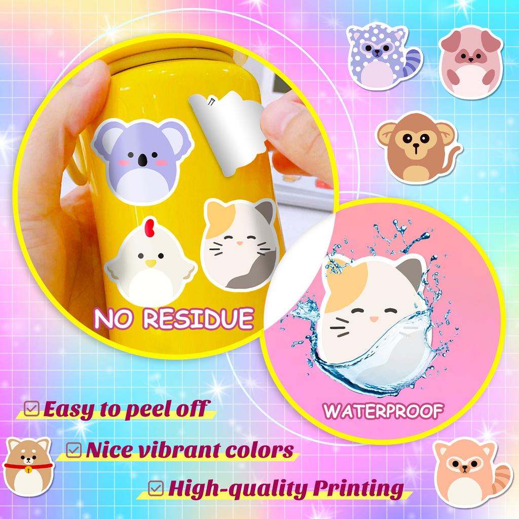 50 Simple Small Animal Stickers New Cartoon Cute Simple Ins Small Animals Children's Stickers