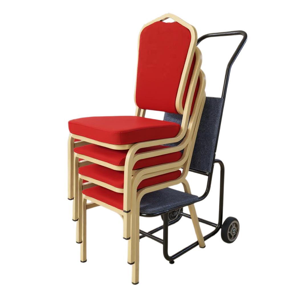 Thickened Chairs Transporter Multifunctional Metal Pull Cart Chair Transport Vehicle for Restaurant Wedding Outdoor
