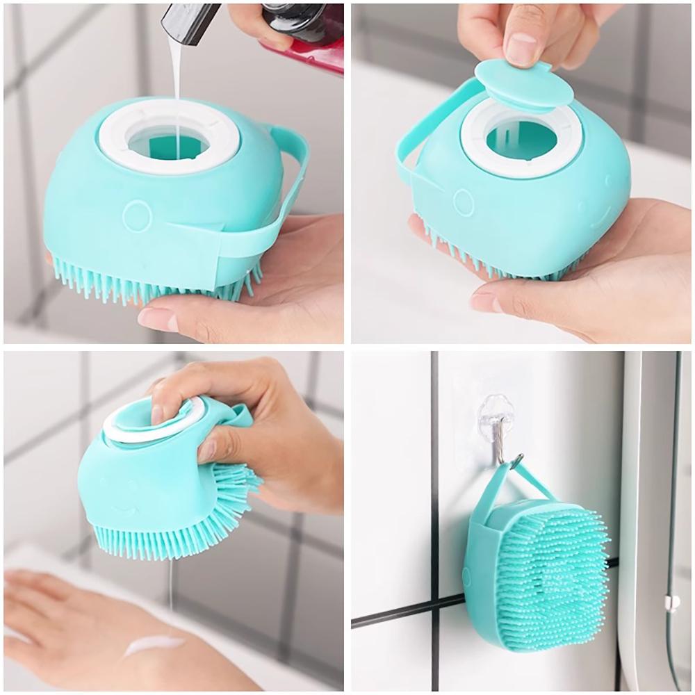 Multifunctional Pet Bath Gloves Soft Silicone Massage Brush for Dogs Cats Safe Bathing Accessories