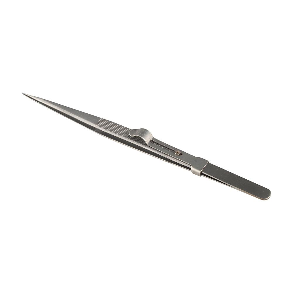 Adjustable Slide Lock Tweezers Stainless Steel Tweezers Clamping Tool Jewelry Diamond Tweezers